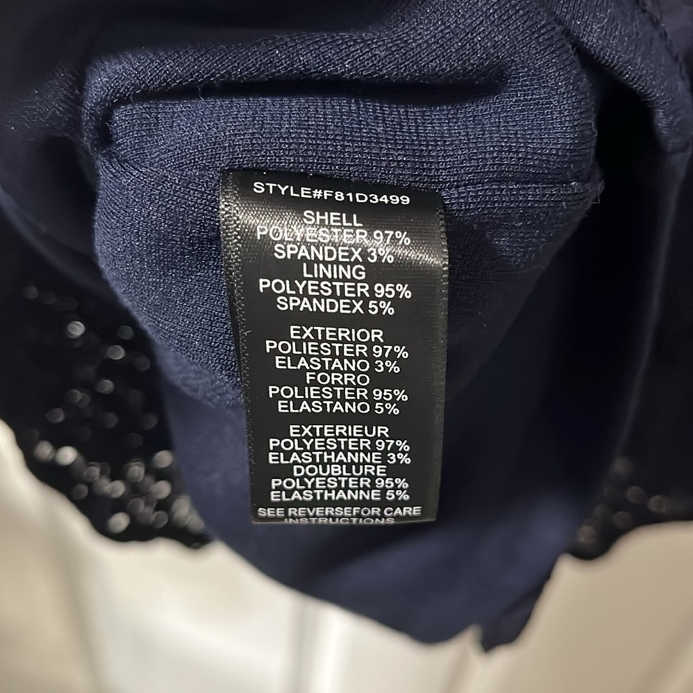 ⭐️ Adelyn Rae dark navy blue lace dress - size small - Picture 7 of 11